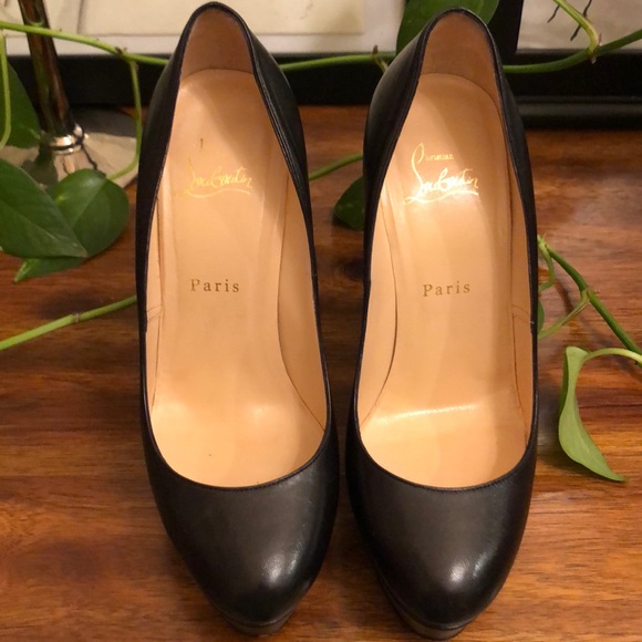 Black Christian Louboutin platform heels - Picture 2 of 8